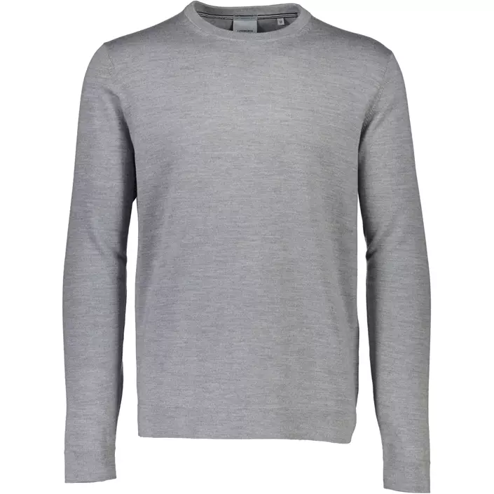 Lindbergh striktrøje med merinould, Grey Mel, large image number 0