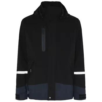 Lyngsøe stretch shell jacket, Black/Navy Blue