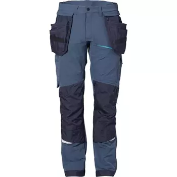 Kansas Evolve craftsman trousers Full stretch, Steel Blue/Marine Blue