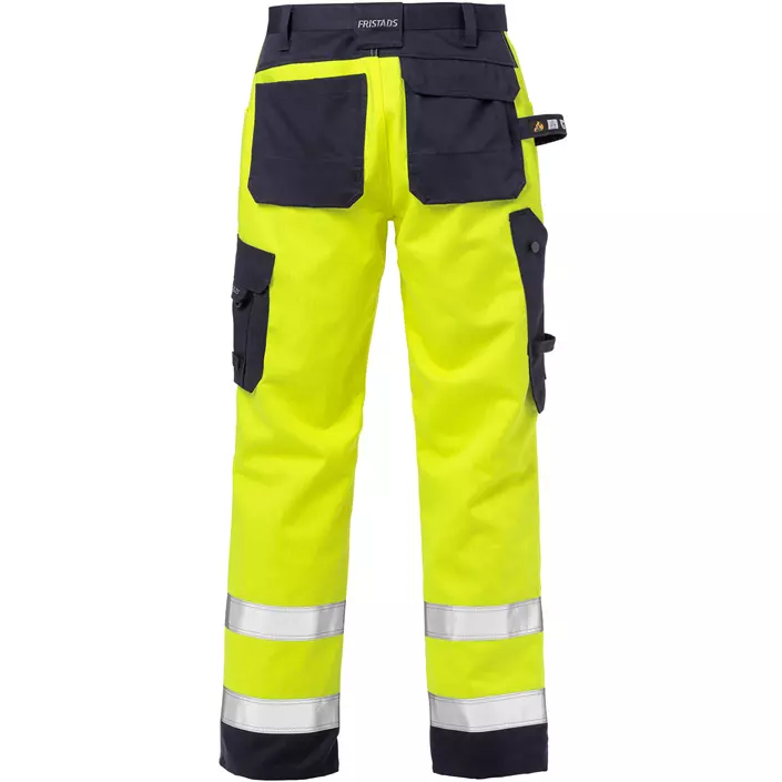 Fristads Flame craftsman trousers 2584 FLAM, Hi-Vis yellow/marine, large image number 1