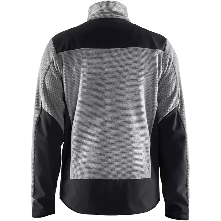 Blåkläder strikjakke med softshell, Gråmeleret/sort, large image number 1