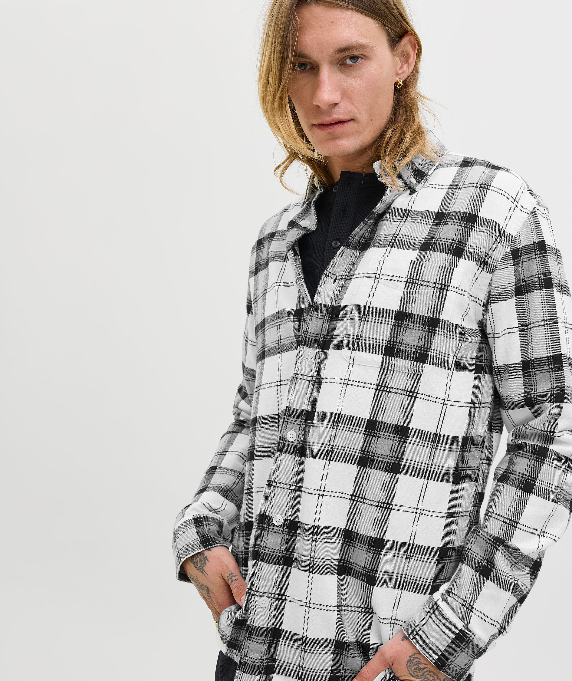 Jack & Jones Premium JPRBLUBROOK CHECK shirt, Black, large image number 3