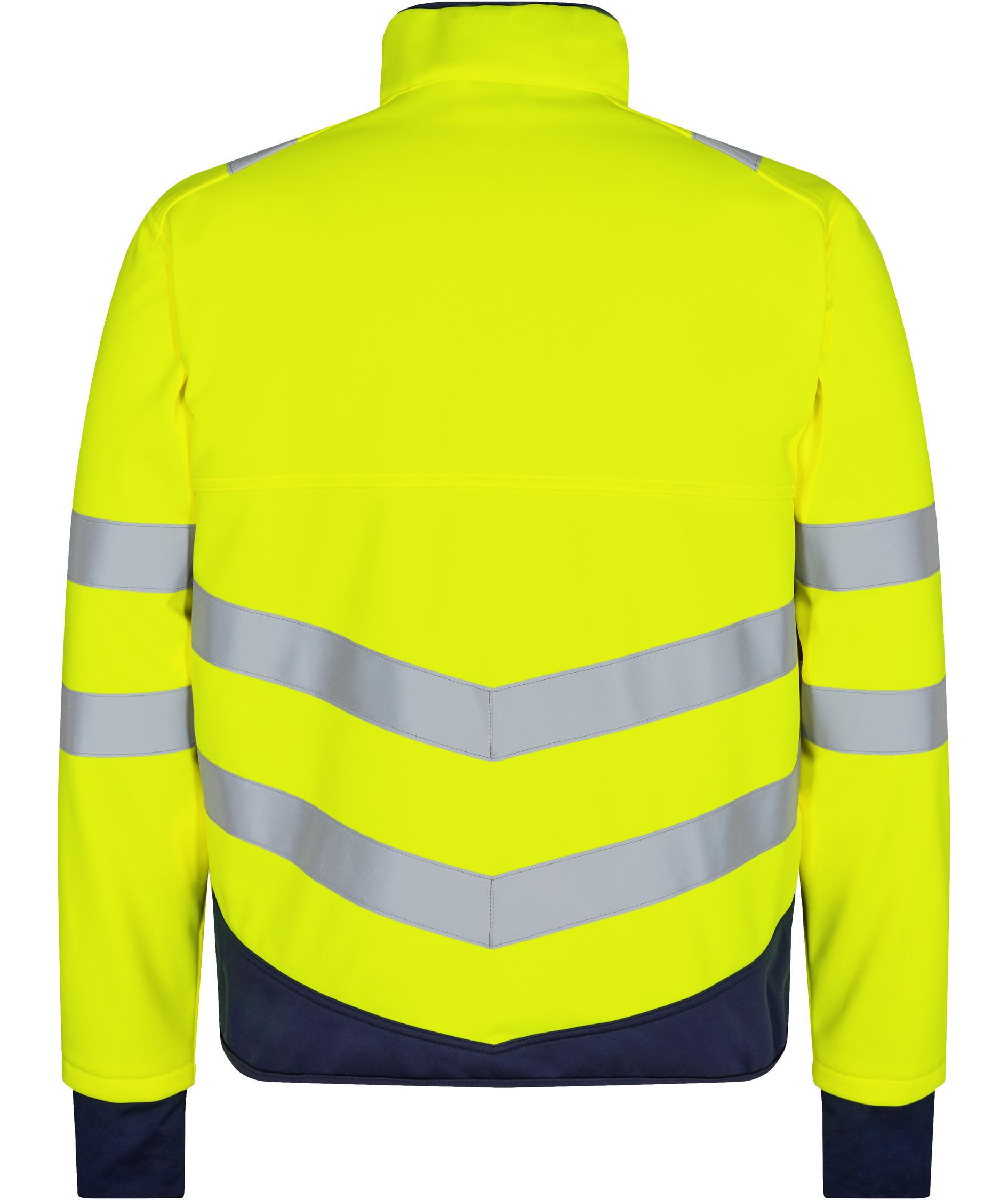 Engel Safety softshell jacket, Yellow/Blue Ink