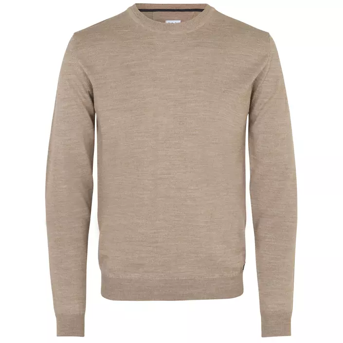 Seven Seas knitted pullover with merino wool, Sand melange, large image number 0