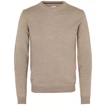 Seven Seas knitted pullover with merino wool, Sand melange