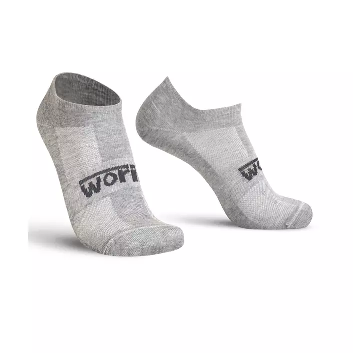Worik Lost 3-pack trainer socks, Light grey mottled, large image number 0
