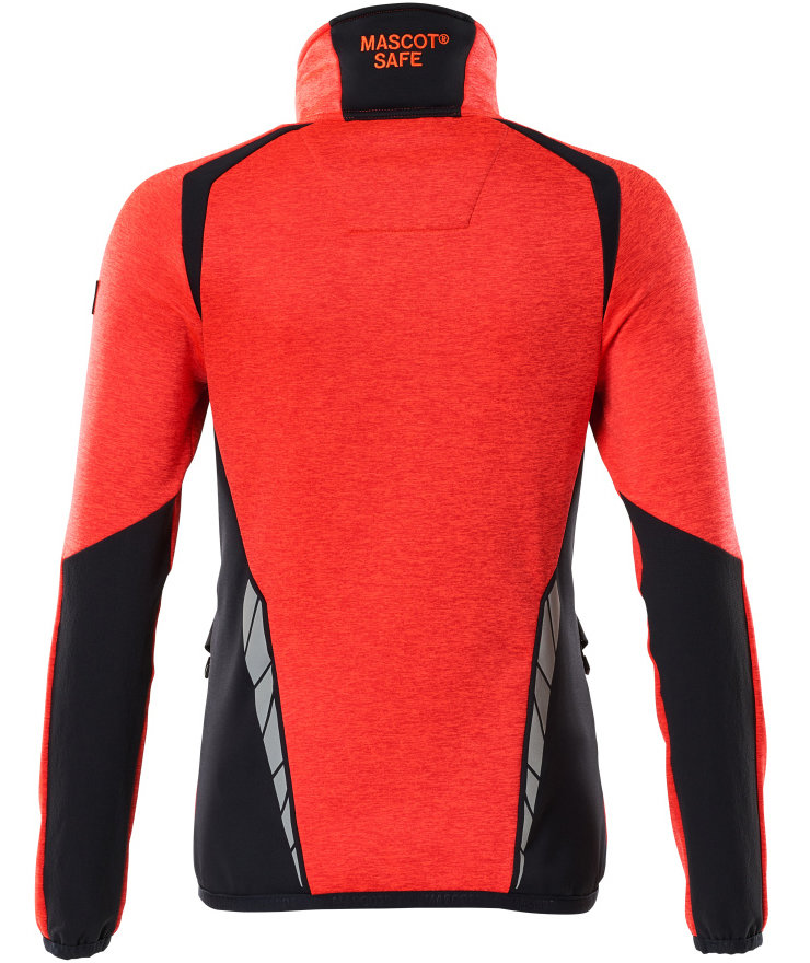 Mascot Accelerate Safe women's fleece sweater, Hi-Vis Red/Dark Marine