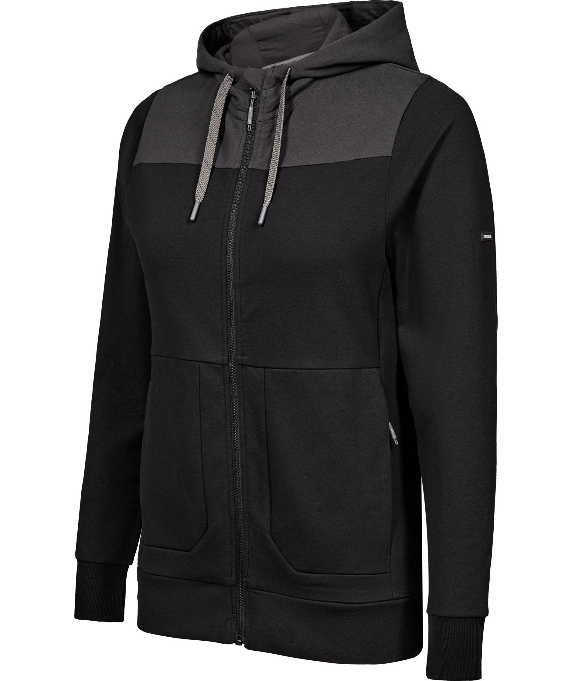 Engel Entire women's hoodie with zipper, Black/Anthracite Grey, large image number 5
