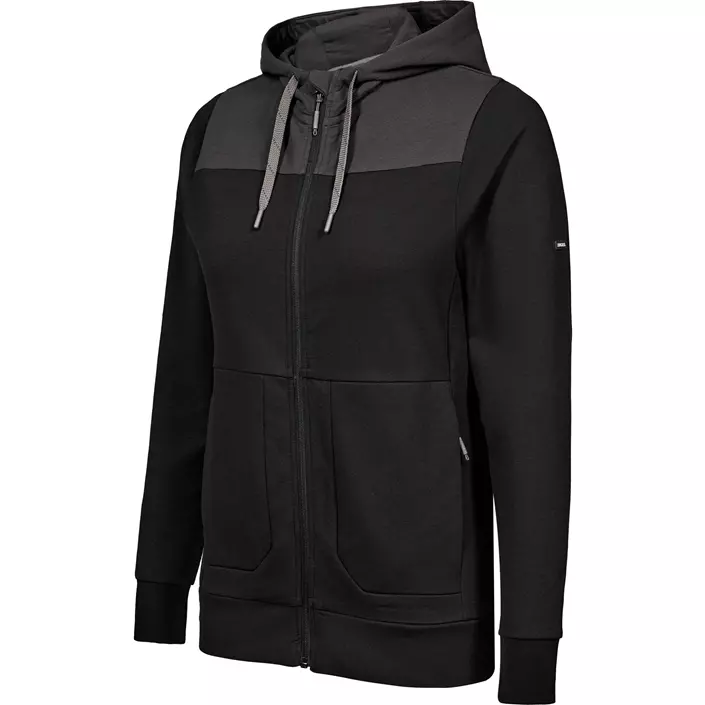 Engel Entire dame hættetrøje med lynlås, Black/Anthracite Grey, large image number 5