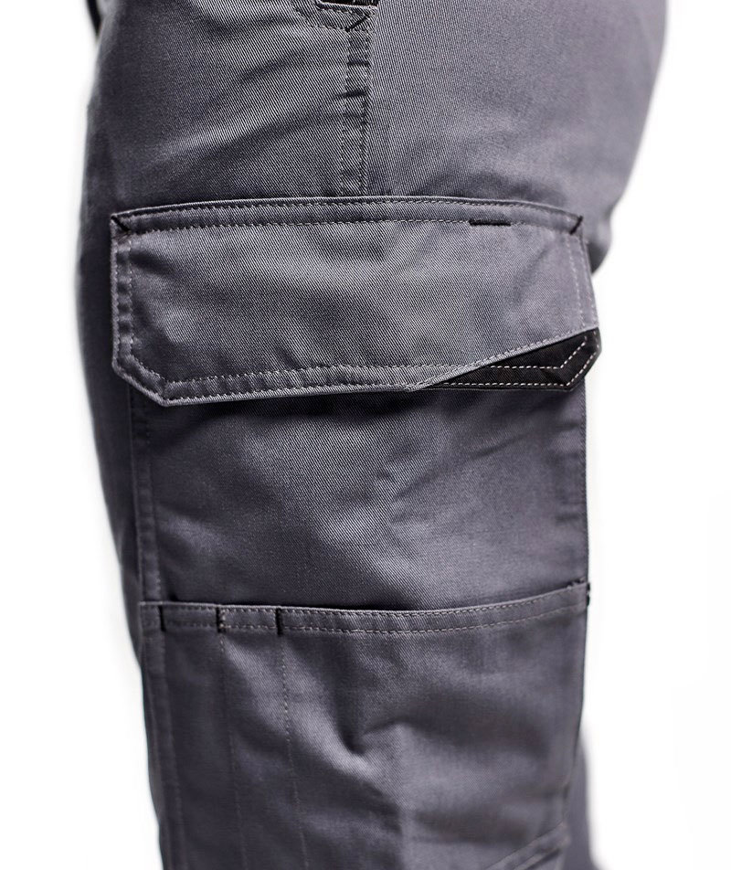 Bl&aring;kl&auml;der dame servicebukse, Gr&aring;/Svart, large image number 6