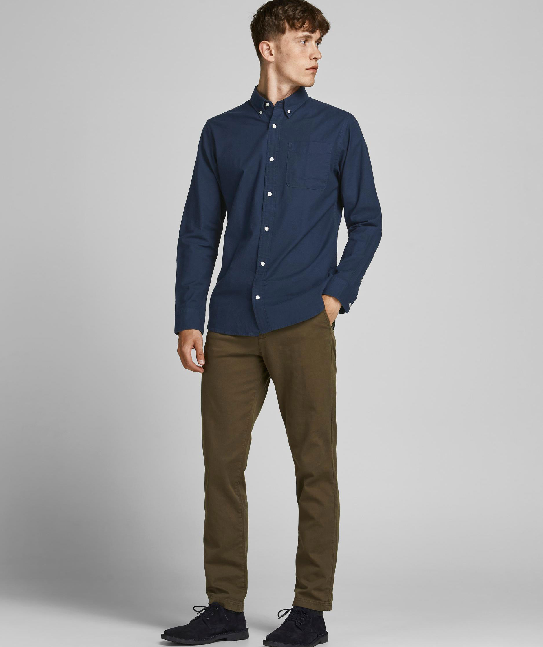 Jack & Jones Premium JPRBROOK Slim fit Oxford shirt, Navy Blazer, large image number 3