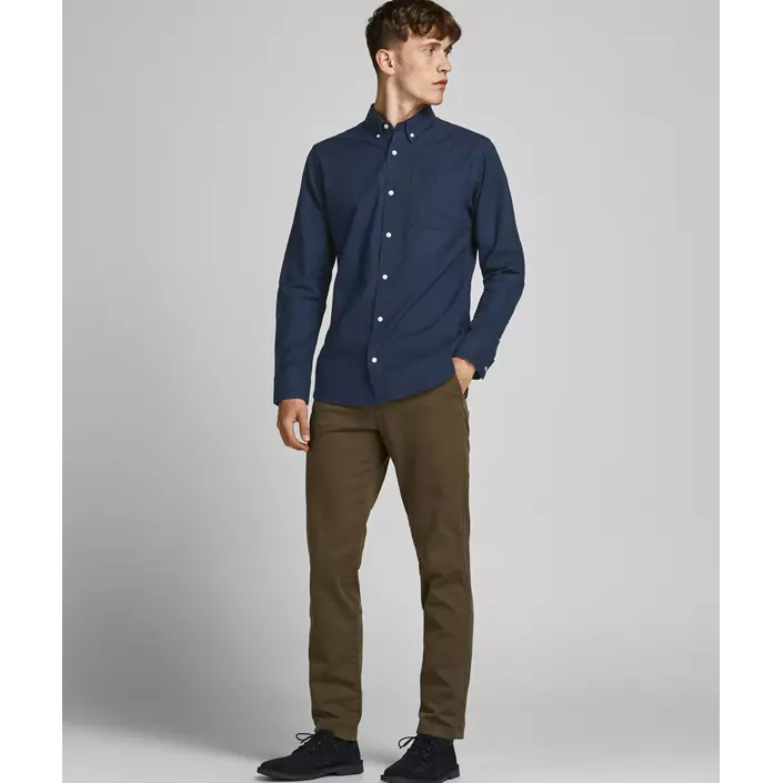Jack & Jones Premium JPRBROOK Slim fit Oxford skjorte, Navy Blazer, large image number 3