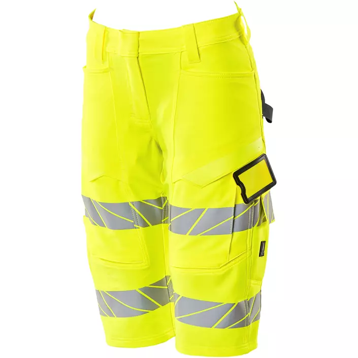 Mascot Accelerate Safe diamond fit women's shorts full stretch, Hi-viz yellow, large image number 2