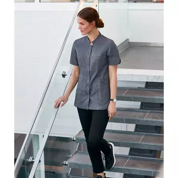 Smila Workwear Aila short sleeved women's shirt, Graphite