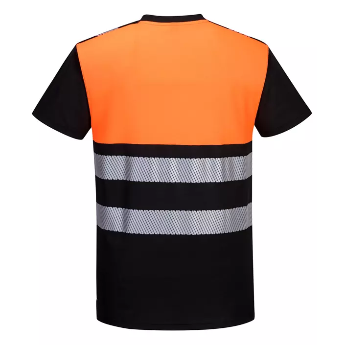 Portwest PW3 T-shirt, Hi-Vis Sort/Orange, large image number 1