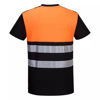 Portwest PW3 T-Shirt, Hi-Vis Schwarz/Orange