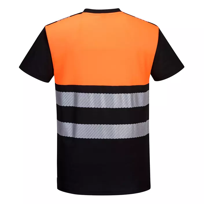 Portwest PW3 T-shirt, Hi-Vis Black/Orange, large image number 1