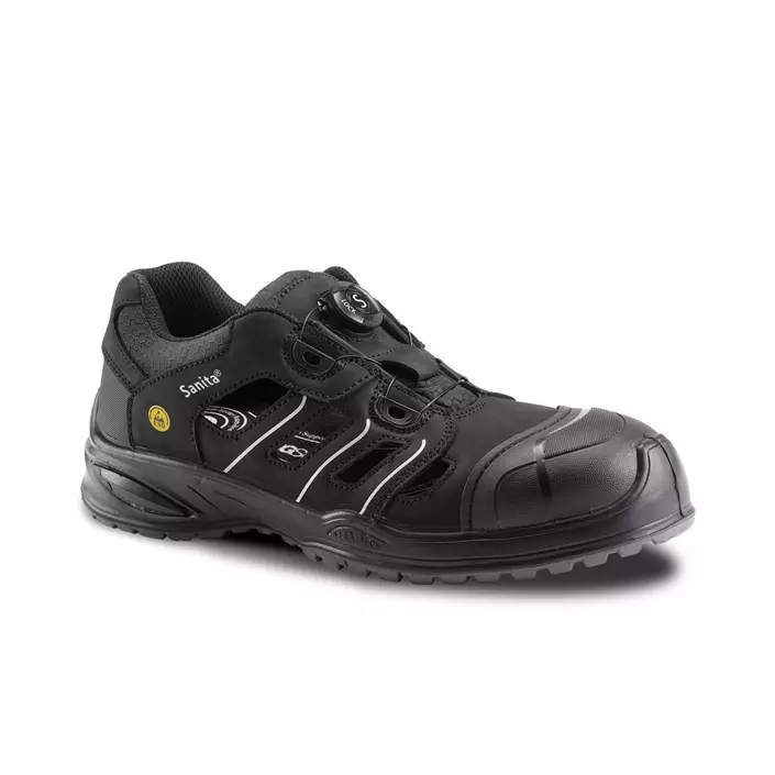 Sanita Topaz safety sandals S1P, Black, large image number 0