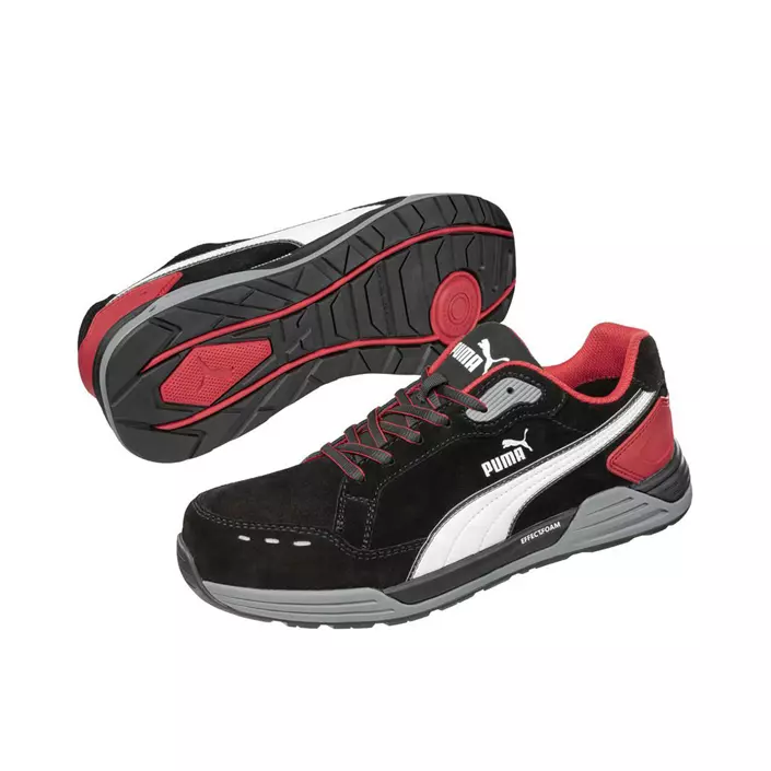 Puma Airtwist Black Red Low safety shoes S3, Black/Red, large image number 5