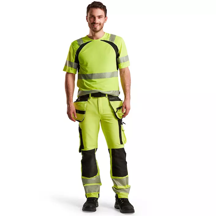 Blåkläder håndværkerbukser full stretch, Hi-vis Gul/Sort, large image number 1