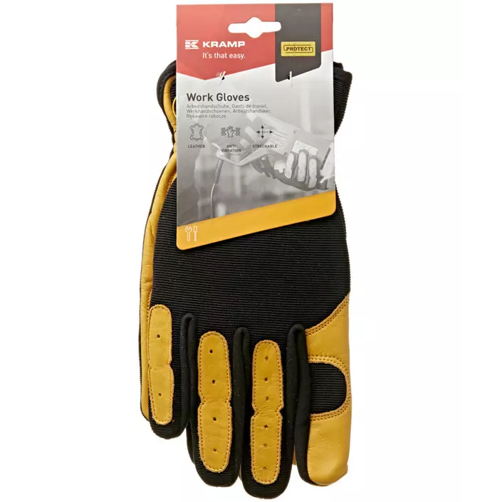 Kramp anti-vibration gloves, Black/Yellow, large image number 2