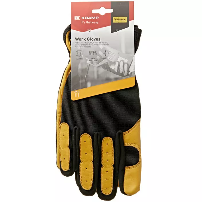 Kramp vibrationsdæmpende handsker, Sort/Gul, large image number 2