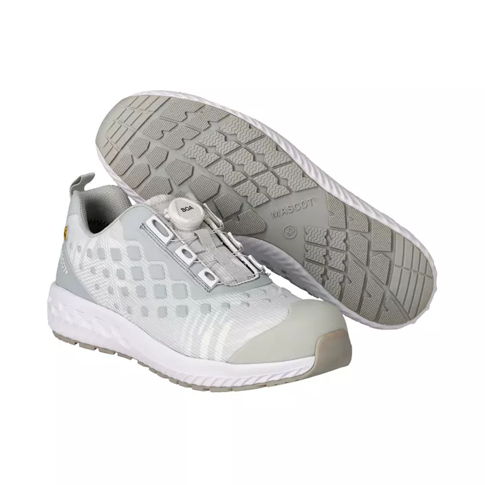 Mascot Customized safety shoes S1P, White/ Light grey-melange, large image number 0