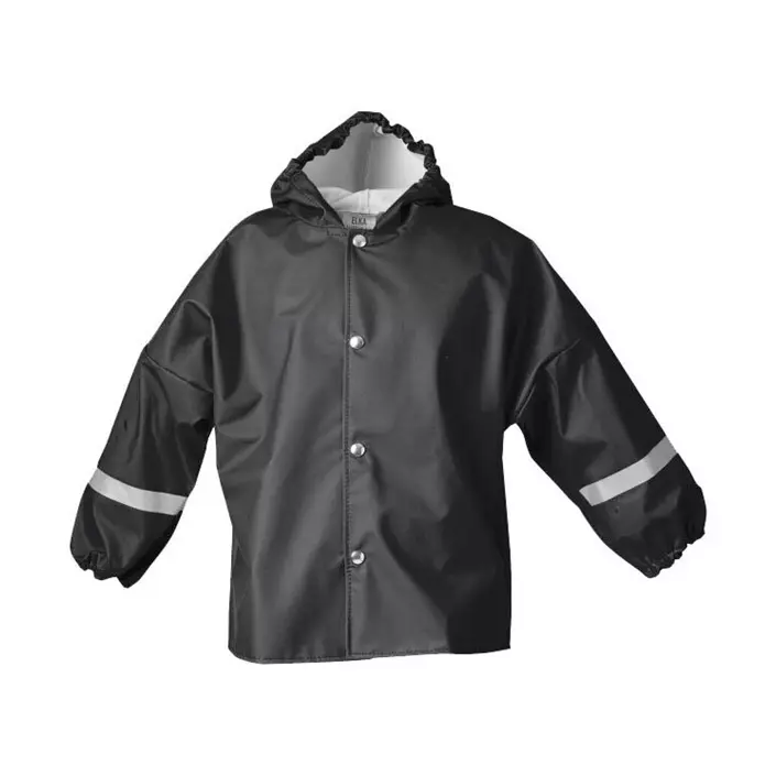 Elka Elements PU kids rain jacket, Black, large image number 0