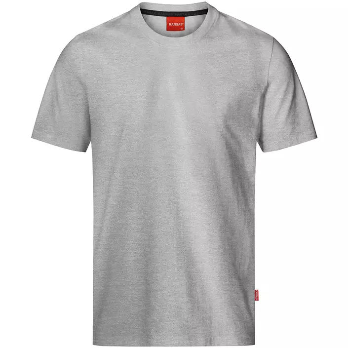 Kansas Apparel heavy T-shirt, Grå-meleret, large image number 0
