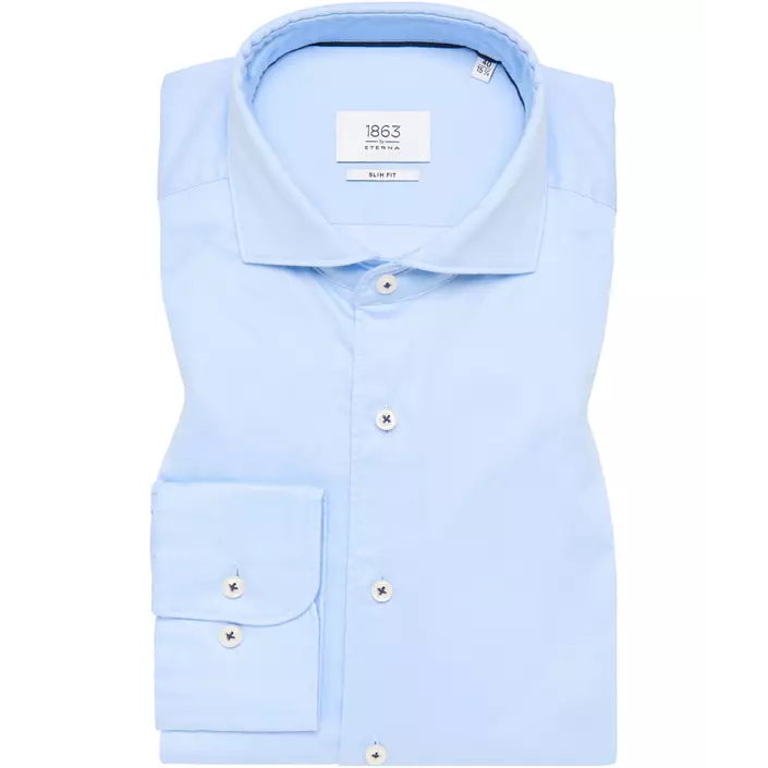 Eterna Soft Tailoring slim fit shirt, Light blue, large image number 4