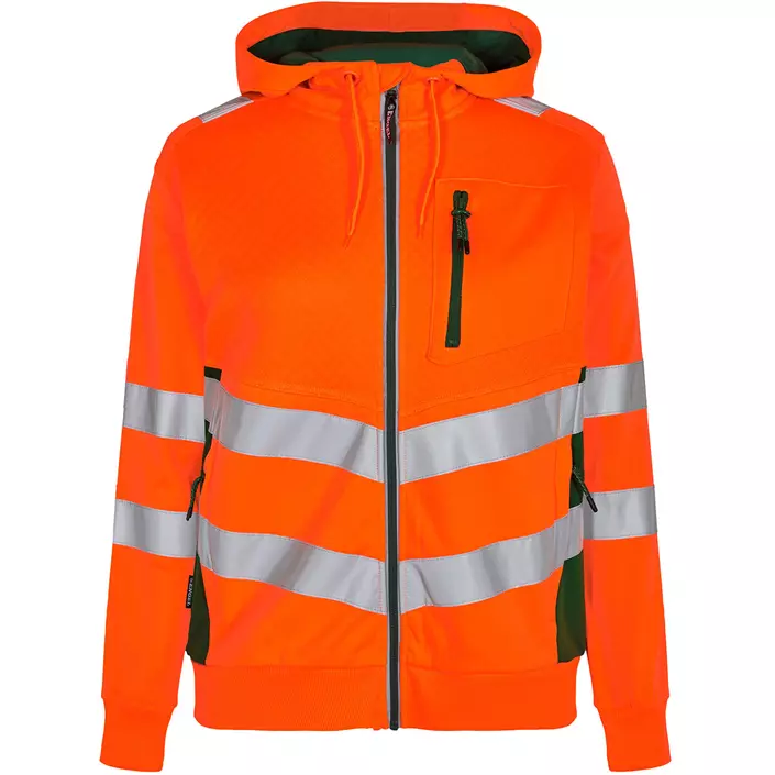 Engel Safety dame hættetrøje, Hi-vis Orange/Grøn, large image number 0