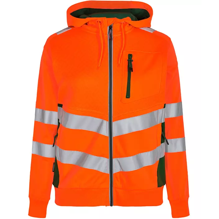 Engel Safety hoodie dam, Varsel Orange/Grön, large image number 0