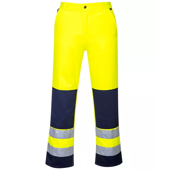 Portwest work trousers, Hi-Vis yellow/marine, large image number 0