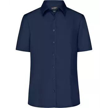 James & Nicholson kurzärmeliges Modern fit Damenhemd, Navy