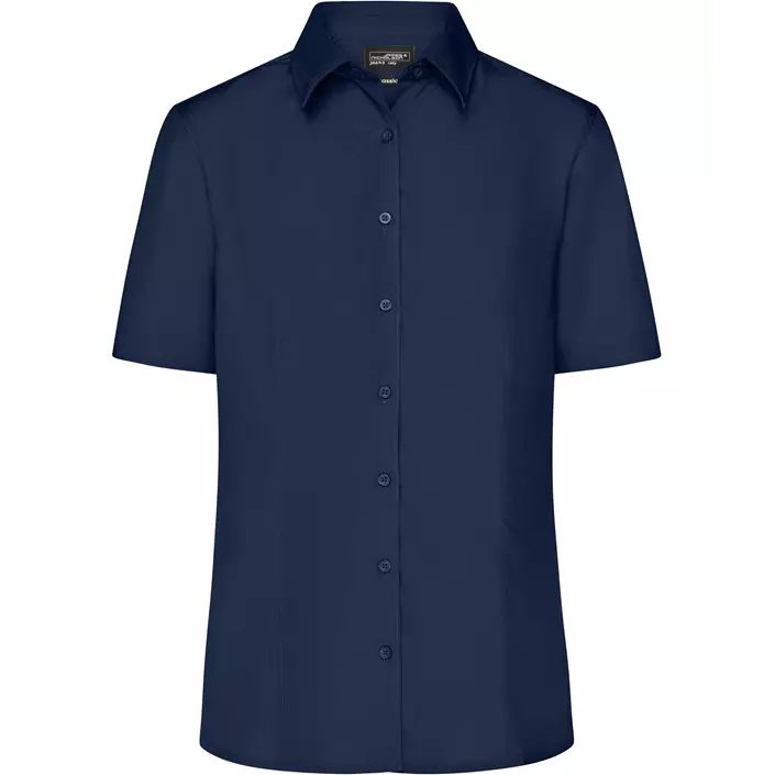 James & Nicholson kortermet Modern fit dameskjorte, Navy, large image number 0