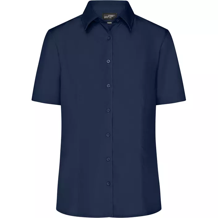 James & Nicholson kortermet Modern fit dameskjorte, Navy, large image number 0