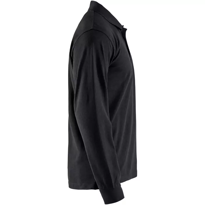 Blåkläder långärmad pikétröja, Svart, large image number 2