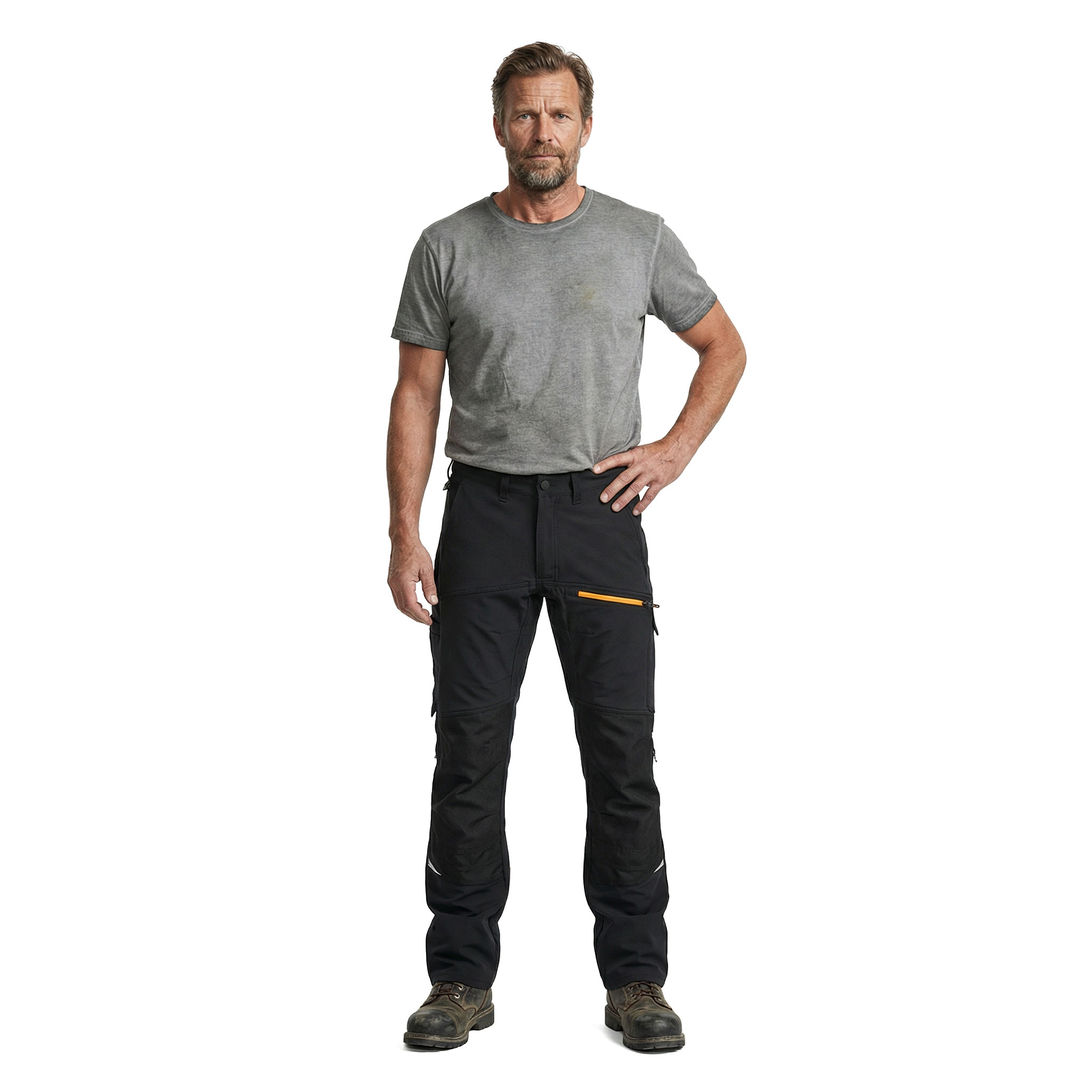 Kansas Evolve Craftsmen arbejdsbukser Full stretch, Sort