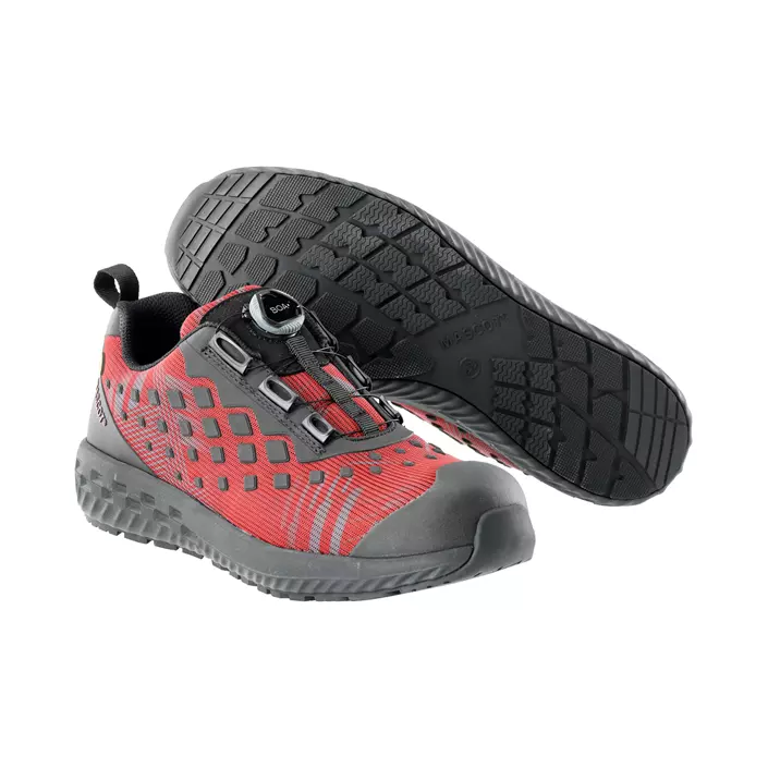 Mascot Customized safety shoes S1P, Autumn red/black, large image number 0
