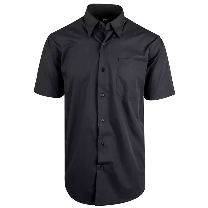 YOU Venezia modern fit short-sleeved poplin shirt, Black, large image number 0