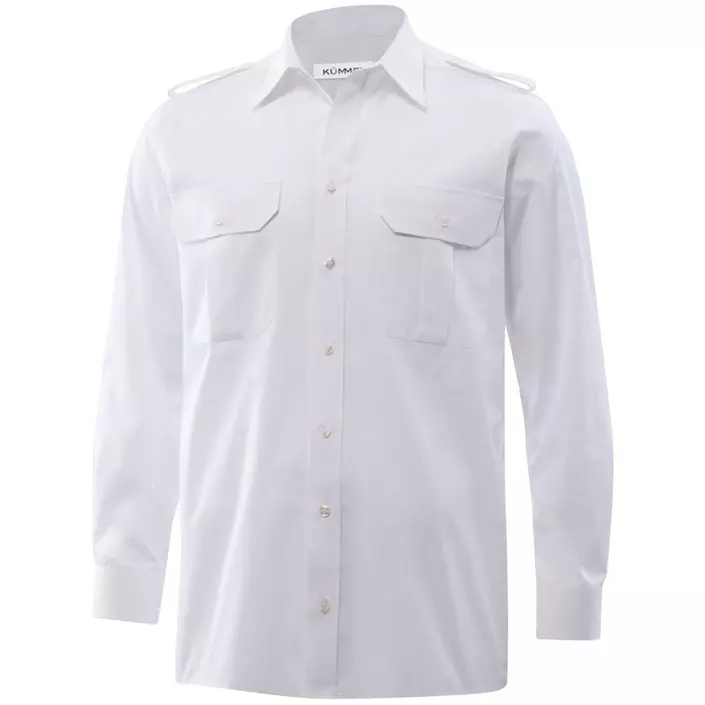 Kümmel Howard Slim fit pilotshirt with extra sleeve length, White, large image number 0
