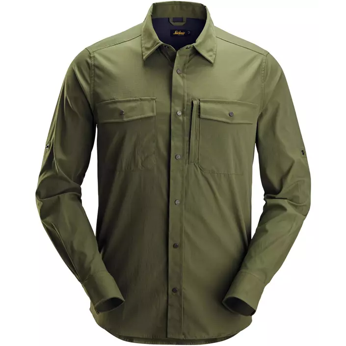 Snickers LiteWork skjorte  8521, Khaki Green, large image number 0