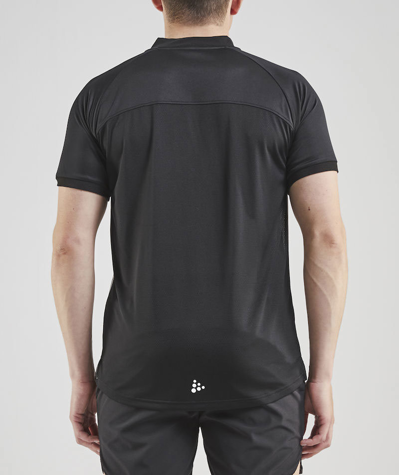 Craft Pro Control Impact polo T-shirt, Black/white, large image number 2