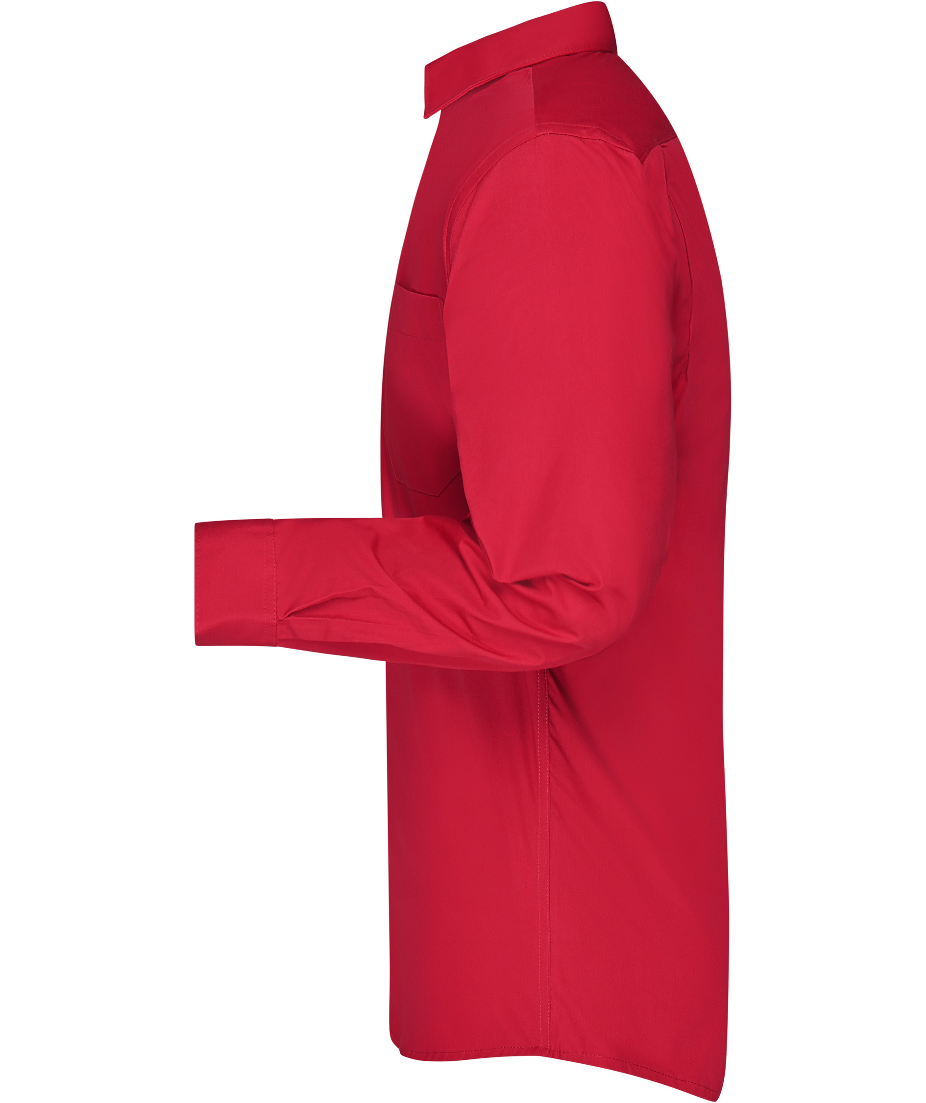 James & Nicholson modern fit skjorte, R&oslash;d, large image number 3