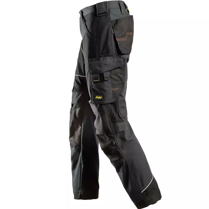 Snickers RuffWork Canvas+ work trousers 6314, Steel Grey/Black, large image number 2