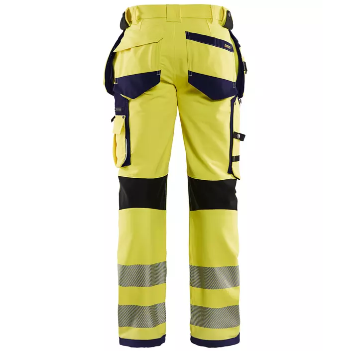 Blåkläder craftsman trousers full stretch, Hi-vis yellow/Marine blue, large image number 1