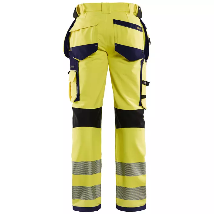 Blåkläder craftsman trousers full stretch, Hi-vis yellow/Marine blue, large image number 1