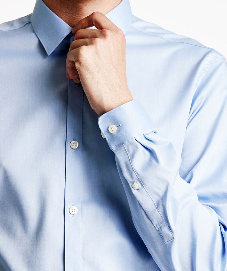 Lindbergh Twill Stretch Slim fit shirt, Light Blue, large image number 4