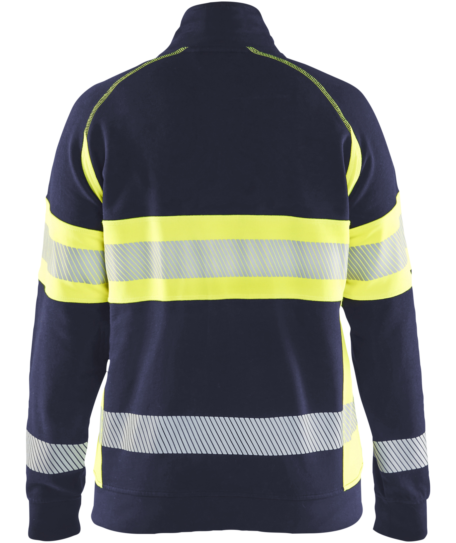 Bl&aring;kl&auml;der dame cardigan, Marine/Hi-Vis gul