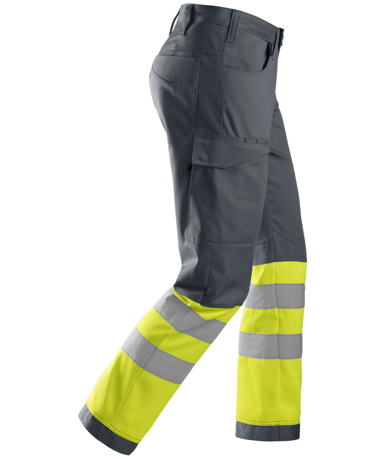 Snickers arbeidsbukse 6900, Koksgr&aring;/Gul, large image number 3